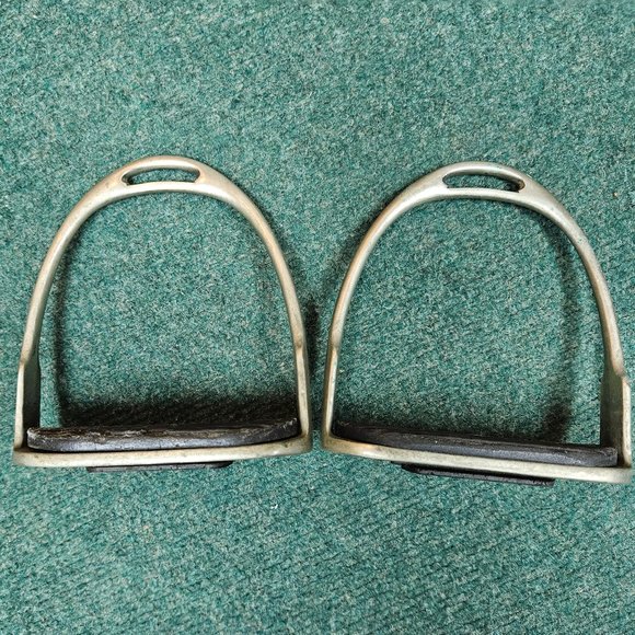 English Stirrups with pads (pair) for horse saddle - Picture 1 of 7